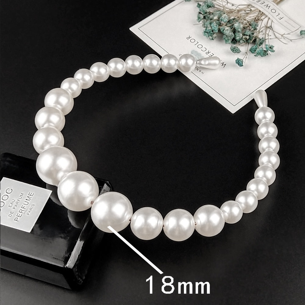 New Luxury Big Pearl Hair hoop for Women Hair Elegant headband Fashion Girls Hair Headwear