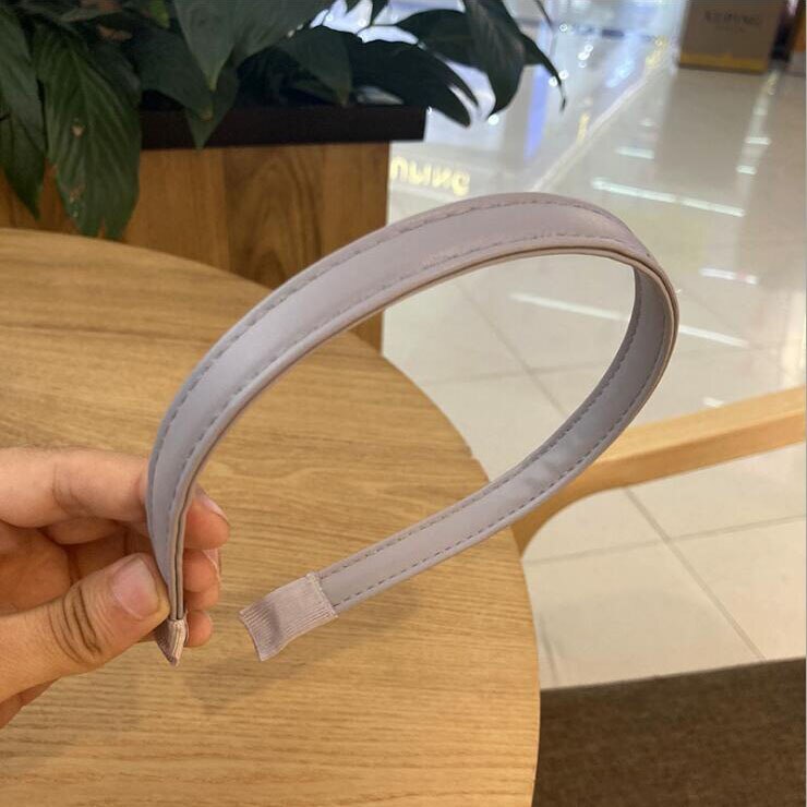 Women Headband PU Leather Retro Hairbands For Women Thin Girls Hair Band Female Hair Accessories Handmade Head Hoop
