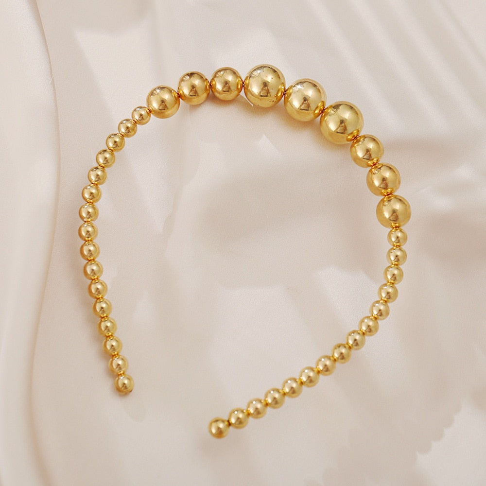 New Simple Full Pearls Women Hairbands Sweet Headband Hair Hoops Holder Ornament Head Band Lady Elegant Fashion Hair Accessories