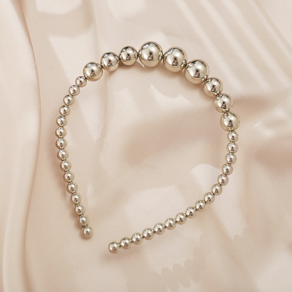 New Simple Full Pearls Women Hairbands Sweet Headband Hair Hoops Holder Ornament Head Band Lady Elegant Fashion Hair Accessories