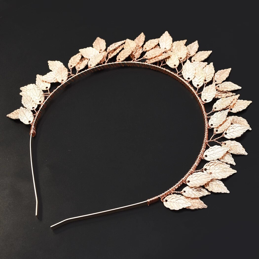 Greek Crown Goddess Headdress Olive Crown Bridal Gold Foil Branch Women's Headdress Roman Wedding Women's Ceremony
