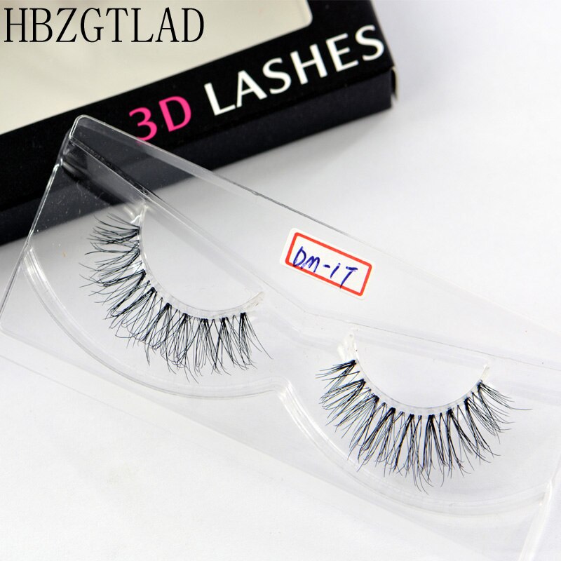 Transparent stem Mink Hair Eyelashes reusable Natural 3D Mink Messy Popular short False Eyelash Full Strip Eyelashes Extension