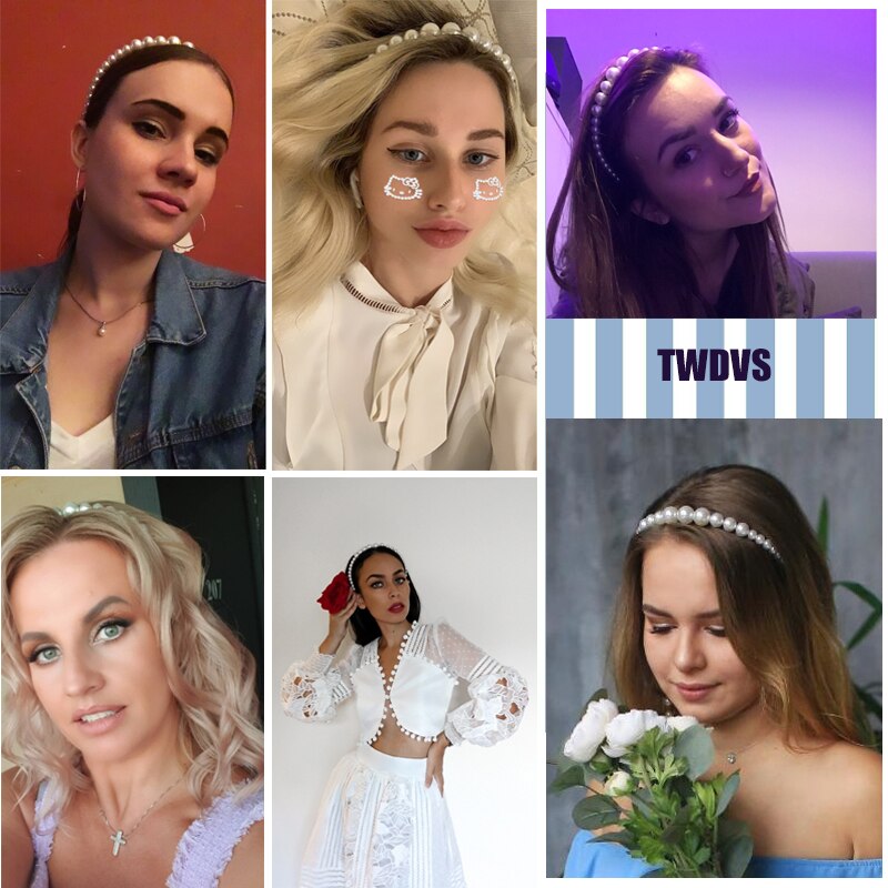 New Luxury Big Pearl Hair hoop for Women Hair Elegant headband Fashion Girls Hair Headwear