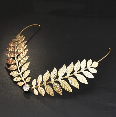 Greek Crown Goddess Headdress Olive Crown Bridal Gold Foil Branch Women's Headdress Roman Wedding Women's Ceremony