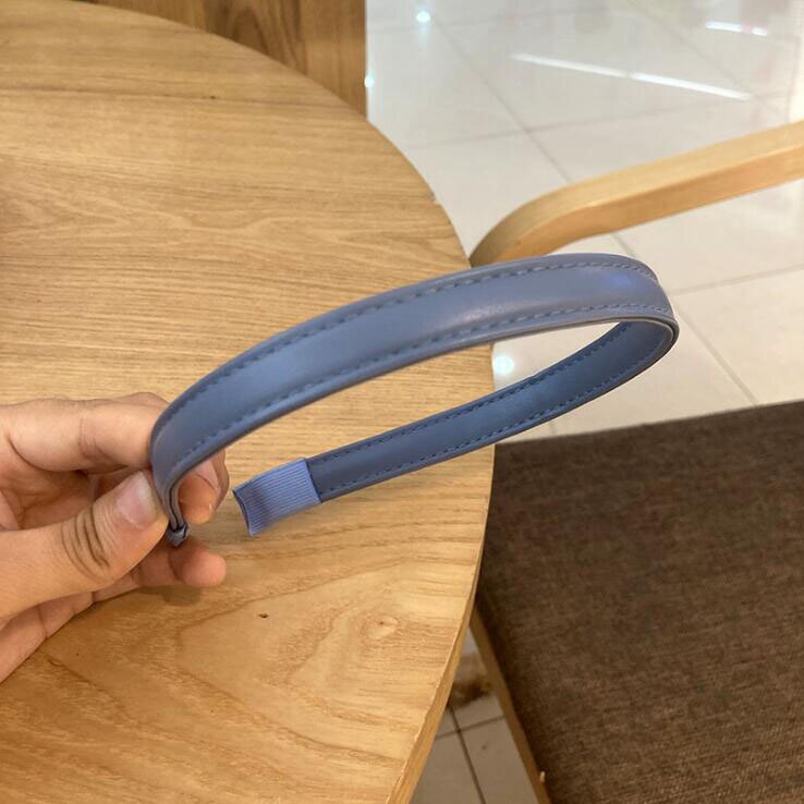 Women Headband PU Leather Retro Hairbands For Women Thin Girls Hair Band Female Hair Accessories Handmade Head Hoop
