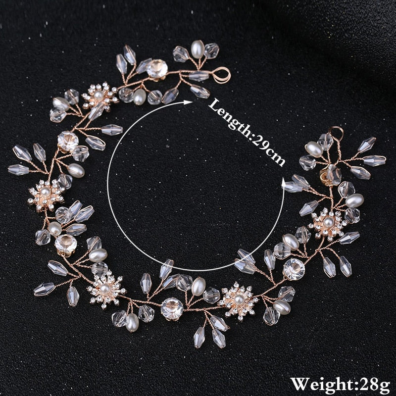 Pearl Crystal Wedding Hair Combs Hair Accessories for Bridal Flower Headpiece Headbands Women Bride Hair ornaments Jewelry