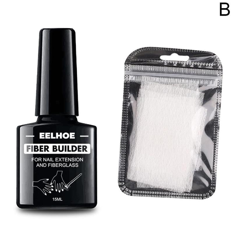 15ml Fiber Builder Glue Gel Nail Art With 10 Pcs Nail