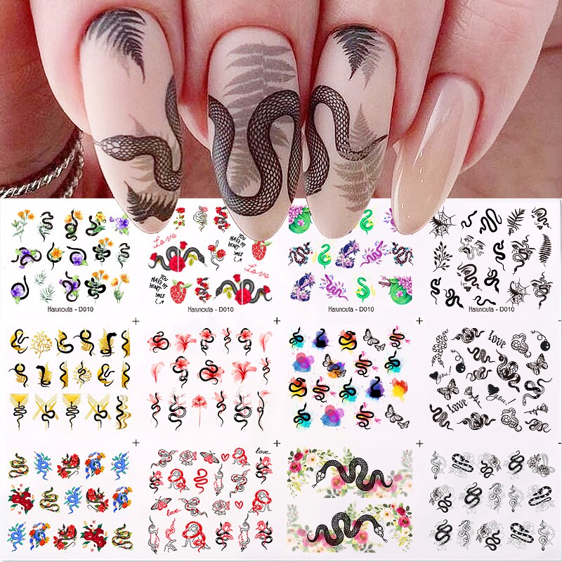 Patterns For Nail Art - Floral Aesthetic | Geometrical pattern | Figurine | Abstract art sheets pack of 12
