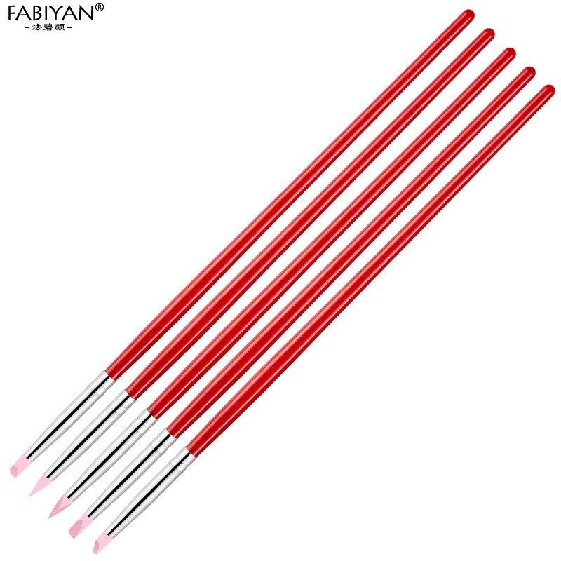 5Pcs of Silicone Manicure Tools Brush Soft Pen brushes for Nail Art