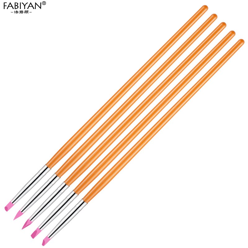 5Pcs of Silicone Manicure Tools Brush Soft Pen brushes for Nail Art