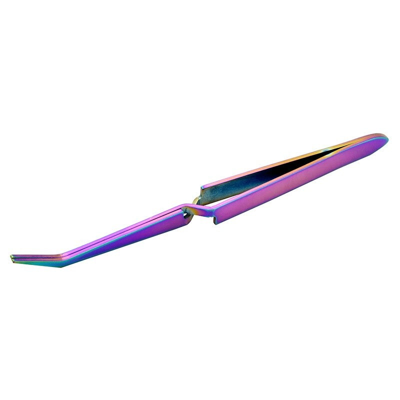 Golden Rainbow Acrylic Stainless Steel Nail Shaping Tweezers for UV Gel Tips