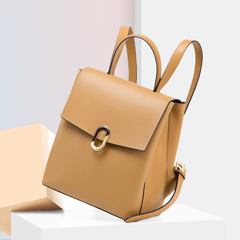 Cnoles Casual Small Backpack Waterproof Leather Bags