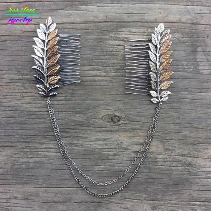 Summer Style Bohemia Leaves Head Crown Chain And Leaves Hair Comb Wedding Hair Accessories