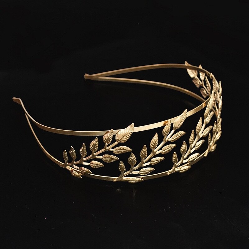 Greek Crown Goddess Headdress Olive Crown Bridal Gold Foil Branch Women's Headdress Roman Wedding Women's Ceremony