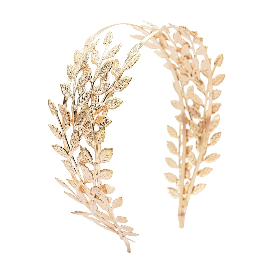Greek Crown Goddess Headdress Olive Crown Bridal Gold Foil Branch Women's Headdress Roman Wedding Women's Ceremony