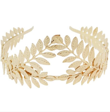 Greek Crown Goddess Headdress Olive Crown Bridal Gold Foil Branch Women's Headdress Roman Wedding Women's Ceremony