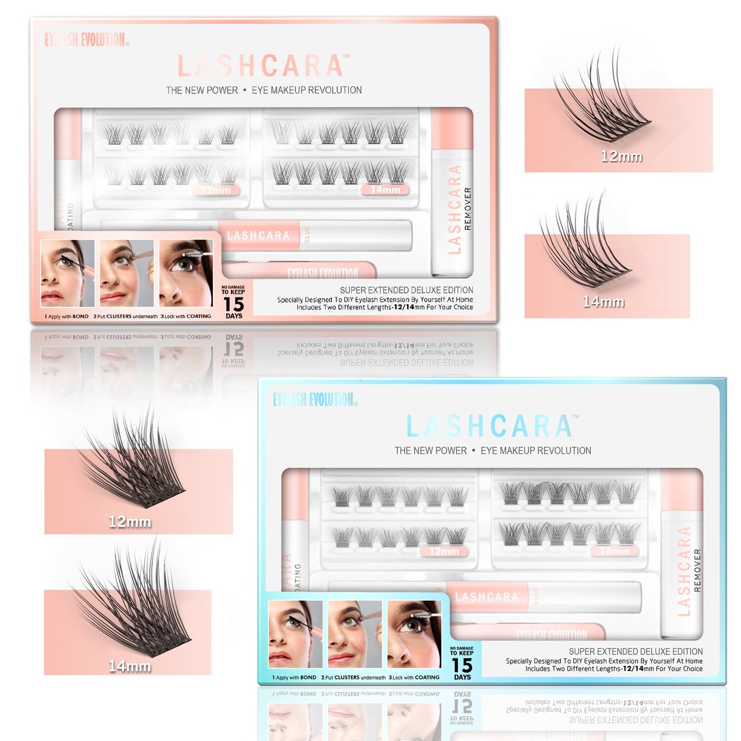 Natural 3D Barbie Volume Cluster Lashes Makeup Lashes Mix 3D Effect Individual Lash