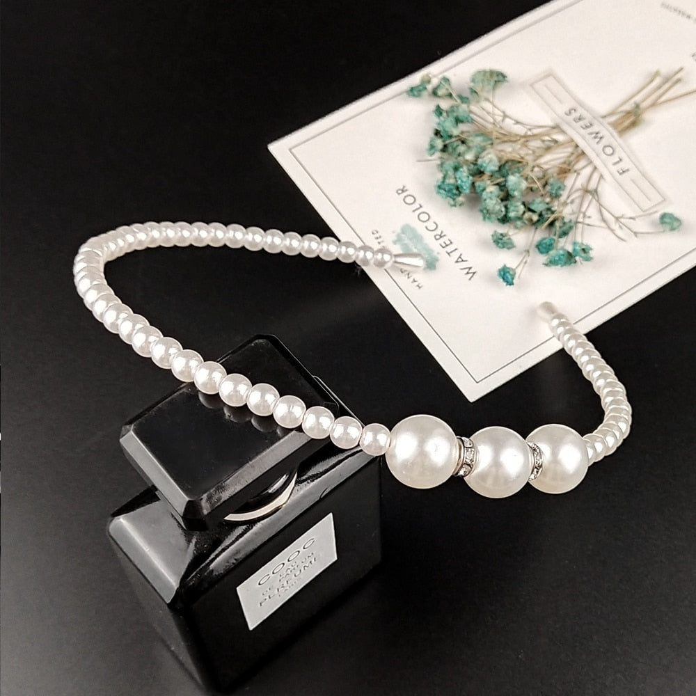 New Luxury Big Pearl Hair hoop for Women Hair Elegant headband Fashion Girls Hair Headwear