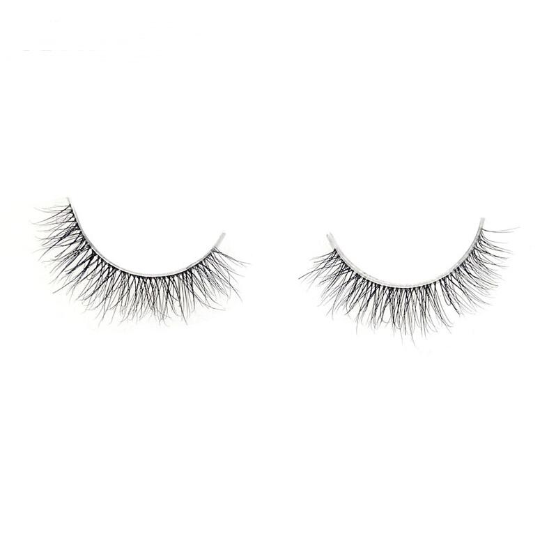 Transparent stem Mink Hair Eyelashes reusable Natural 3D Mink Messy Popular short False Eyelash Full Strip Eyelashes Extension