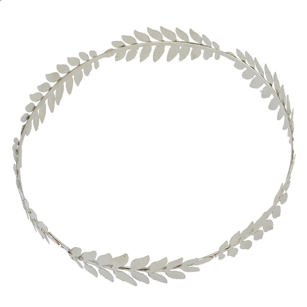 Fashion Golden Leaf Laurel Tiara Grecian Leaf Back Headwear Pearl Wedding Tiara Headband Hair Crown Bridal Hair Accessories