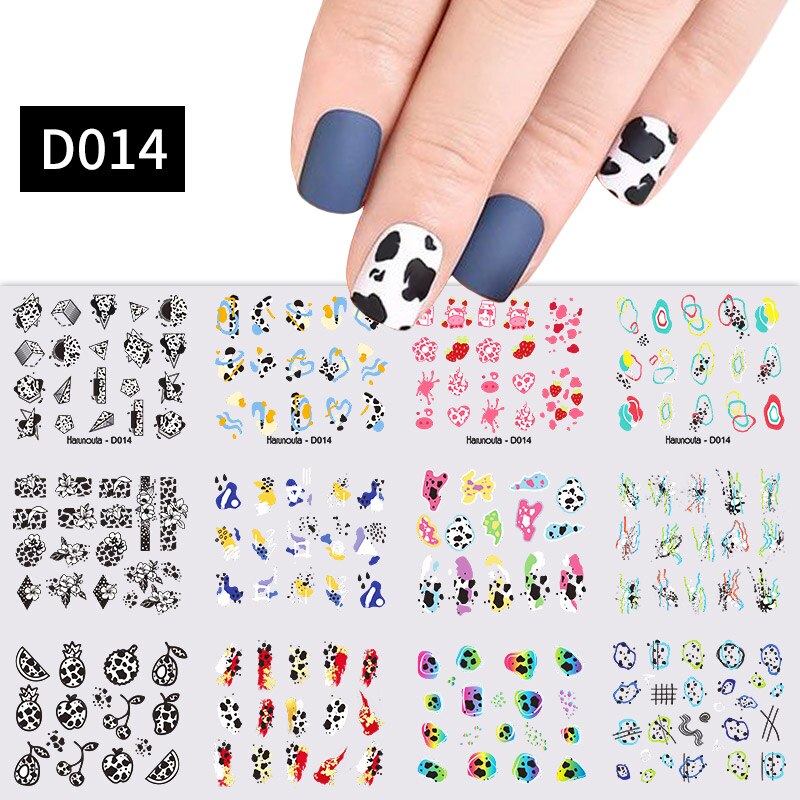 Patterns For Nail Art - Floral Aesthetic | Geometrical pattern | Figurine | Abstract art sheets pack of 12