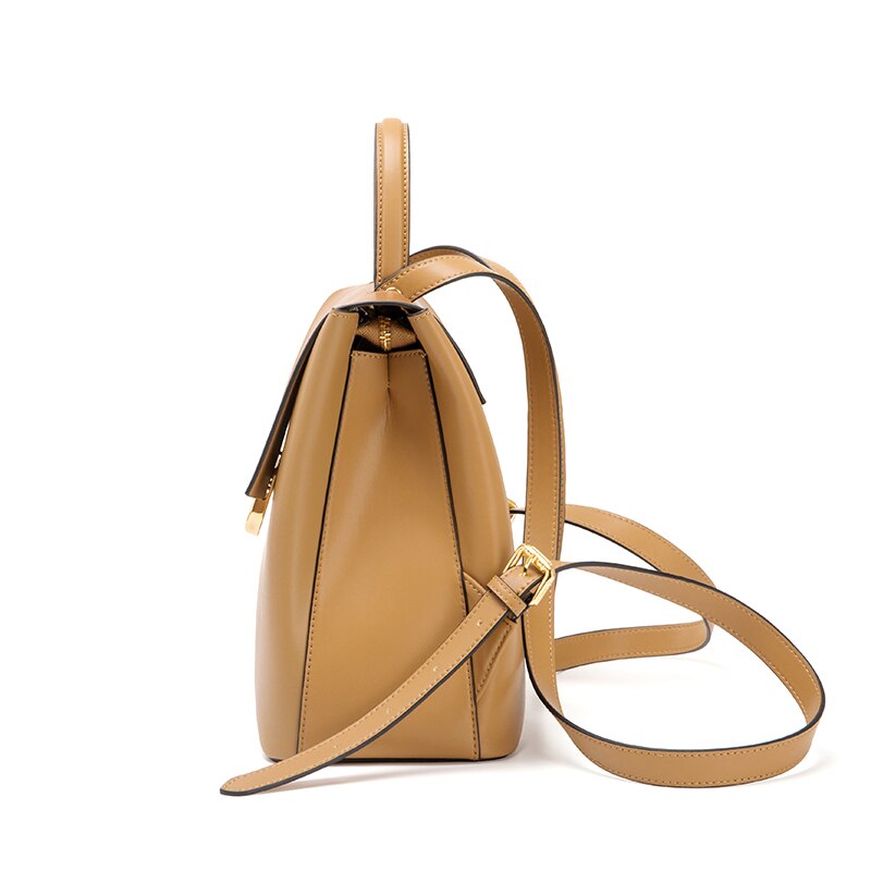 Cnoles Casual Small Backpack Waterproof Leather Bags