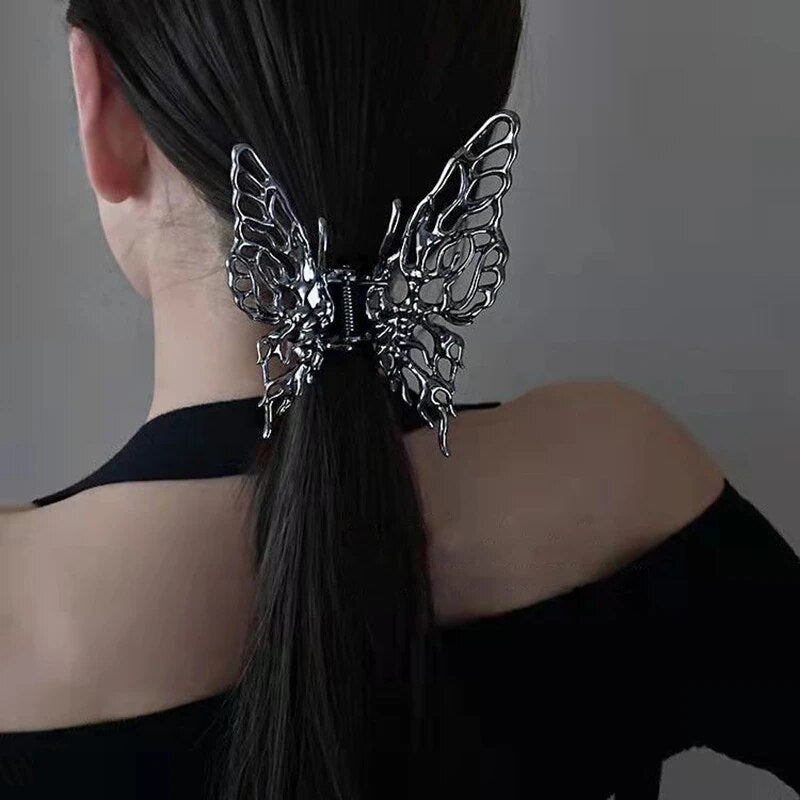 Pearl Hair Claw Set Clip for Women Pearl Bow Hairpins Metal Hair Accessories Geometric Barrette Crystal Clip Big