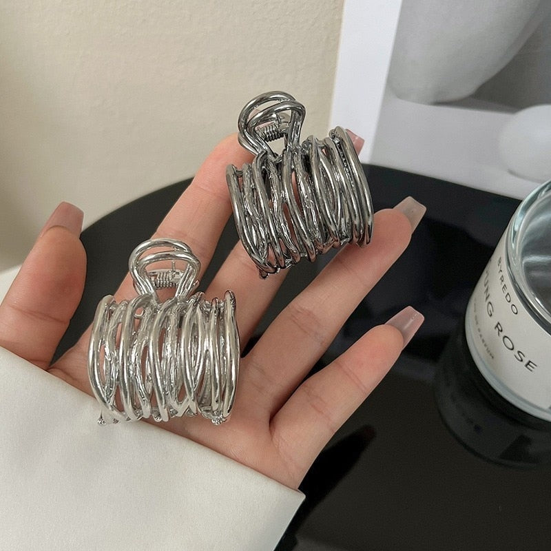 High Ponytail Clip for Women Fashion Metal Hair Claw Girls Clamps Girl Fixed Hairpin Claw Clip Hair accessories Headwear