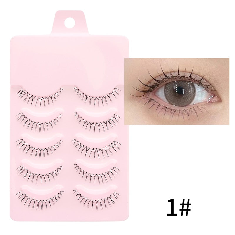 Natural 5 Pairs Professional Makeup Lashes Wispy False Eyelashes Korean Style Free shipping Cosplay Soft New Manga Beauty