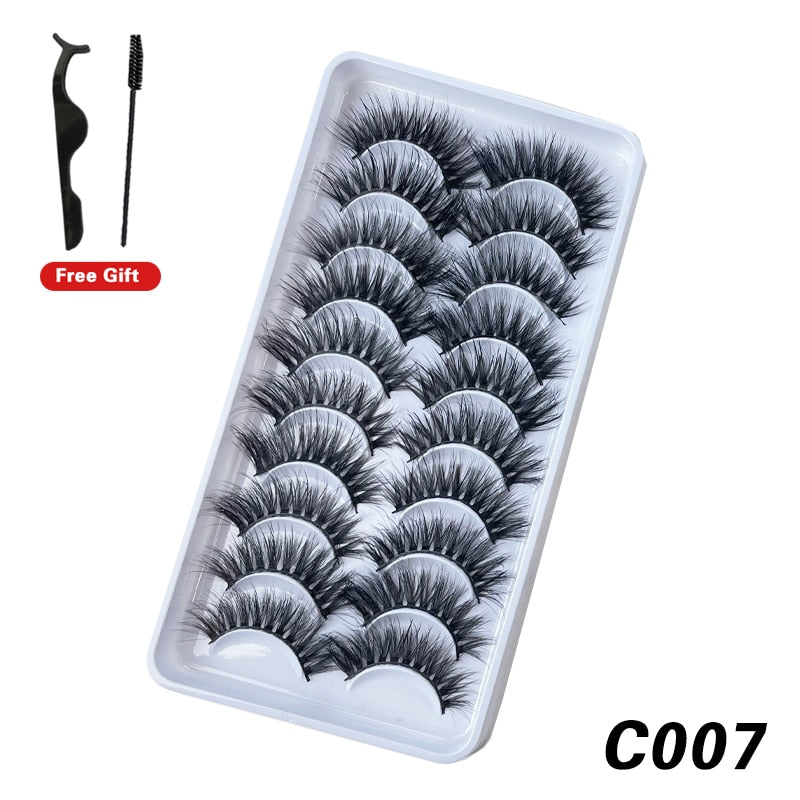 6 Pairs 3D Natural Mink Lashes for naturally enlarged lashes
