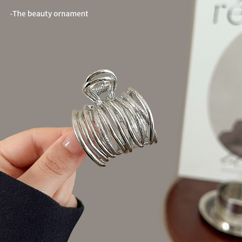 High Ponytail Clip for Women Fashion Metal Hair Claw Girls Clamps Girl Fixed Hairpin Claw Clip Hair accessories Headwear