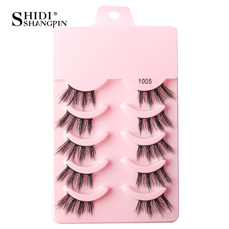3/5/10 Pairs Half Eye Lashes 3D Cat Eye Mink Natural