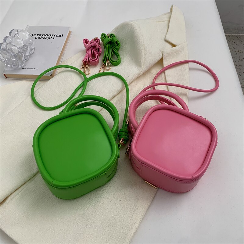 Geometric Women Handbag Green Design Lattice Shoulder Bag Fashon Ladies Knotted Shoulder Mini Crossbody Bag Purse Tote Clutch