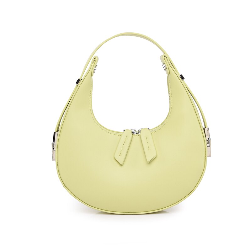 Fashionable Pu Leather Crescent Bag for Women Round Shoulder Bag 2023 Designer New Pure Bag