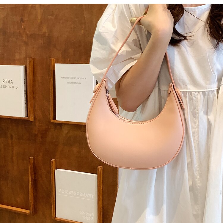 Women Bag PU Bucket Casual Solid Fashion Zipper Shoulder Bags Handbags Simple Women Bag All-match Euro-America Style