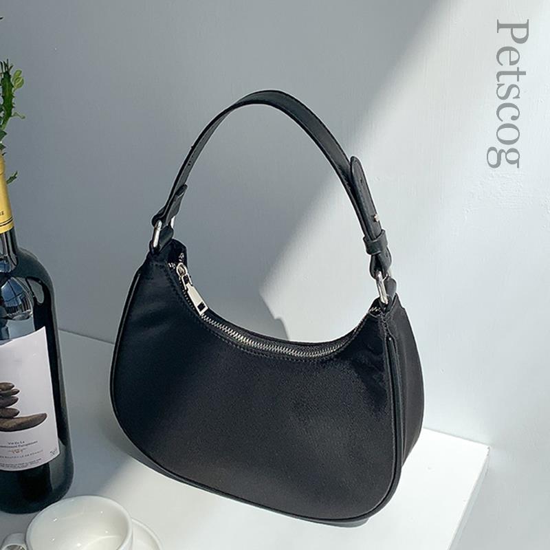 Brand Simple Design Bags For Women Nylon Zipper Casual Underarm Bag