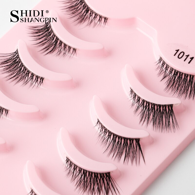 3/5/10 Pairs Half Eye Lashes 3D Cat Eye Mink Natural