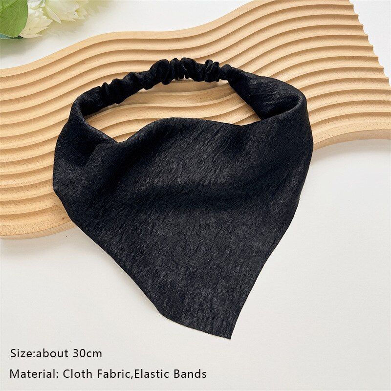 Floral Print Triangle Hair Scarf Headband Cute Turban Headwrap Head Scarf Elastic Hair Band Hairbands Women Hair Accessories summer wear