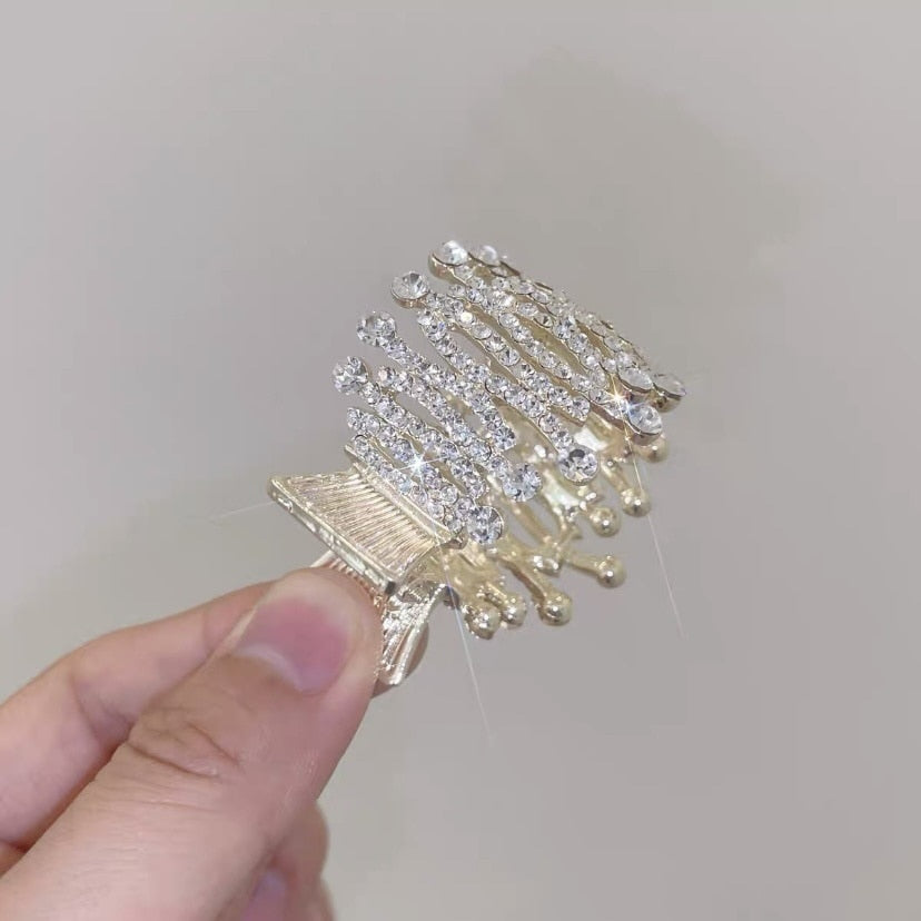 High Ponytail Clip for Women Fashion Metal Hair Claw Girls Clamps Girl Fixed Hairpin Claw Clip Hair accessories Headwear