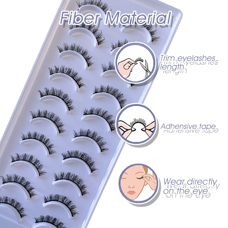 10 Pairs 3D Faux Mink Lashes Russian