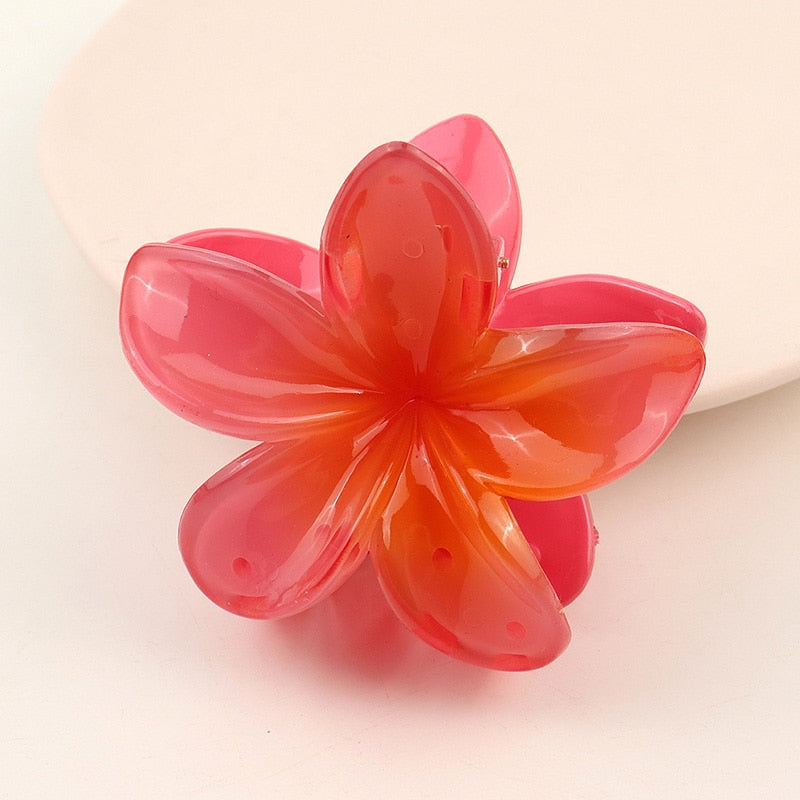 Fashion Women Beach Vacation Bohemia Egg Flower Hair Clips Flower Large Hair Claw Hairpin Women Girls Accessories