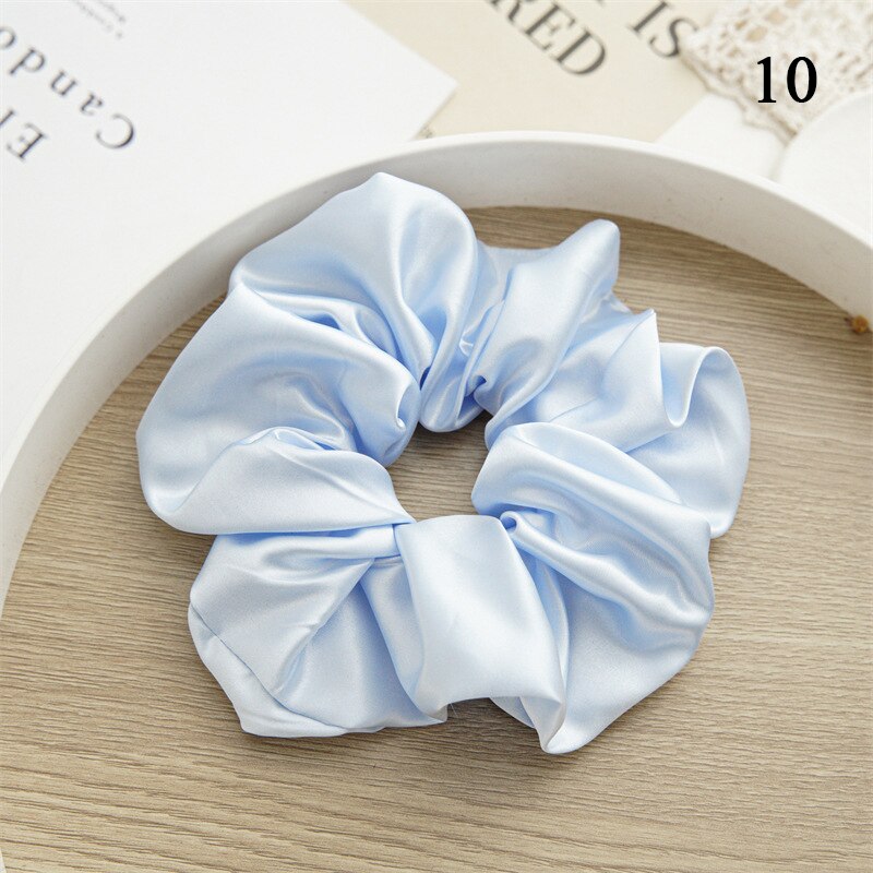 Multicolored Satin oversized scrunchies- stretch elastic