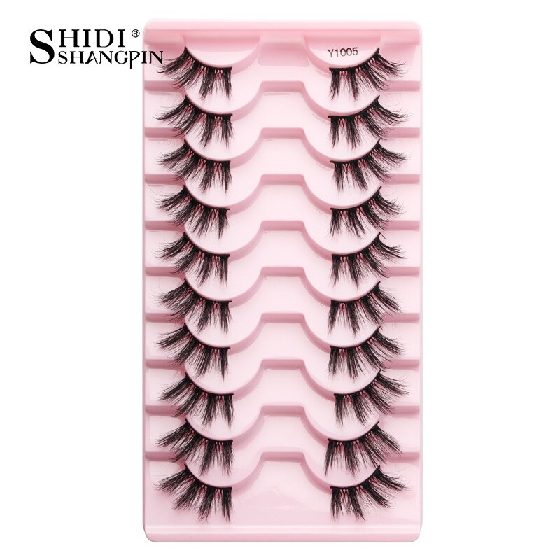 3/5/10 Pairs Half Eye Lashes 3D Cat Eye Mink Natural