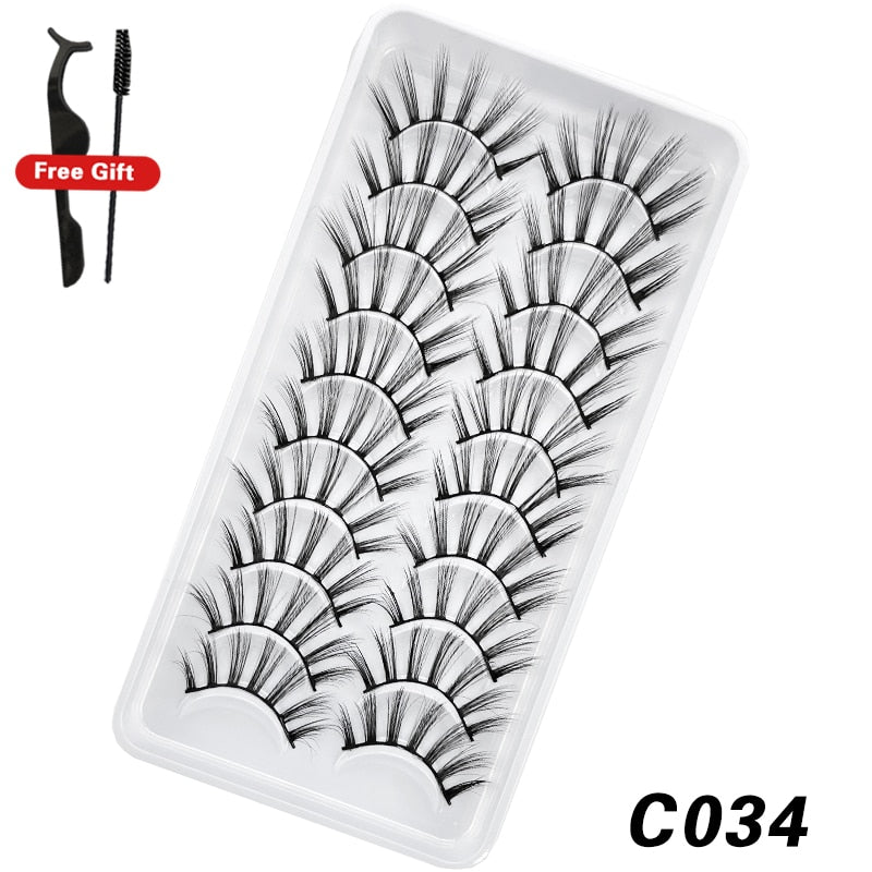 6 Pairs 3D Natural Mink Lashes for naturally enlarged lashes