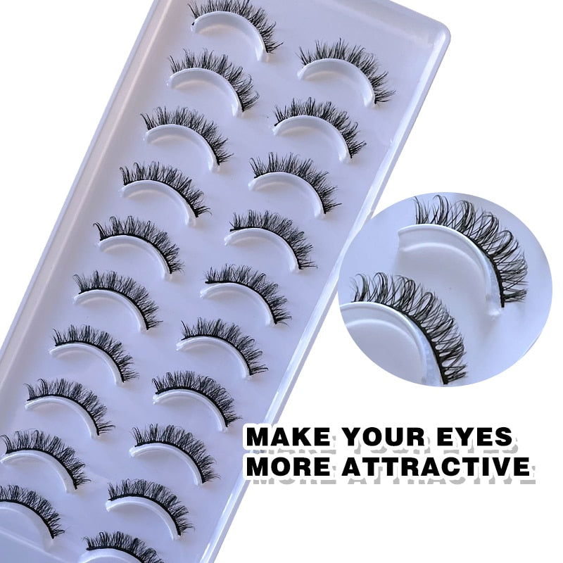 10 Pairs 3D Faux Mink Lashes Russian