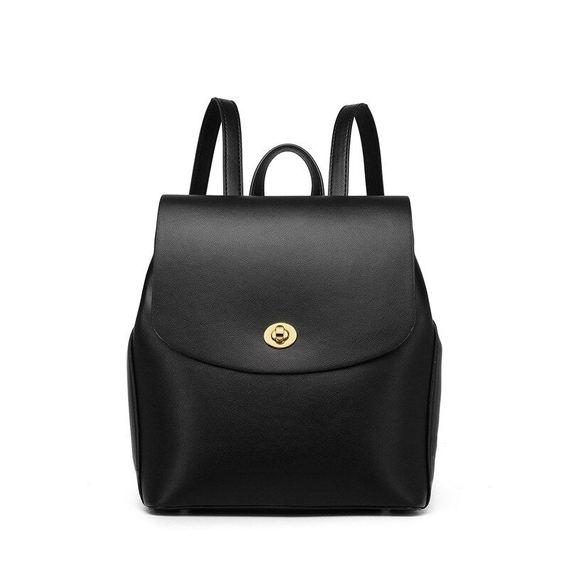 Bag Large Capacity Women's Schoolbag Genuine Leather