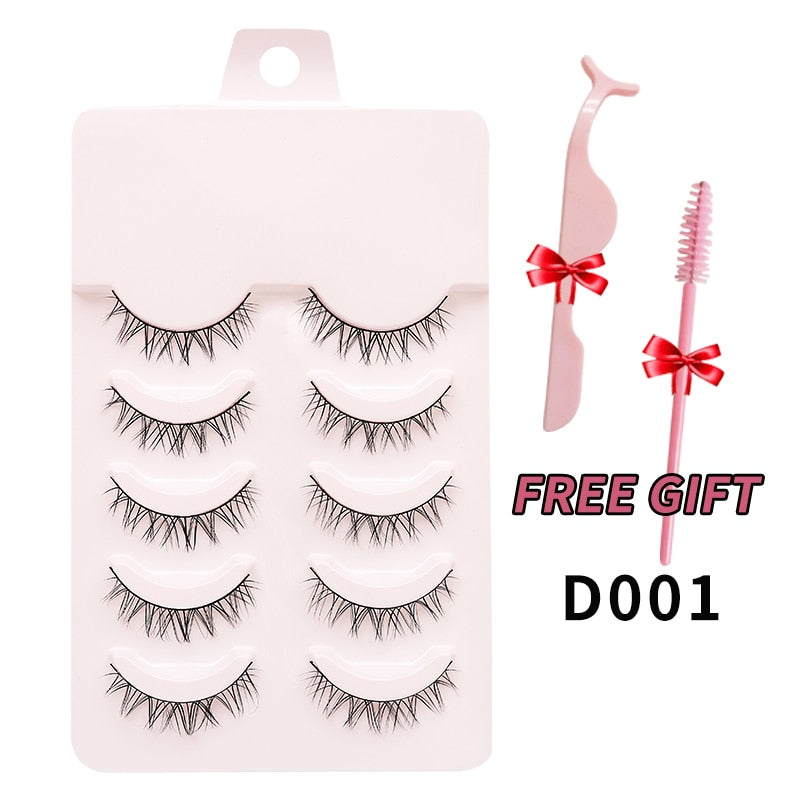 Natural 5 Pairs Professional Makeup Lashes Wispy False Eyelashes Korean Style Free shipping Cosplay Soft New Manga Beauty