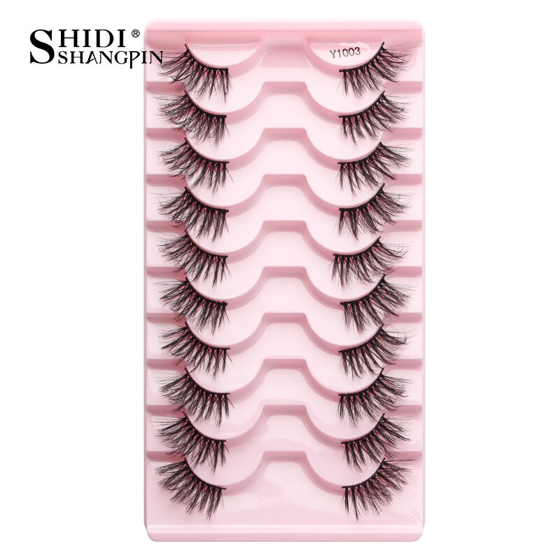 3/5/10 Pairs Half Eye Lashes 3D Cat Eye Mink Natural