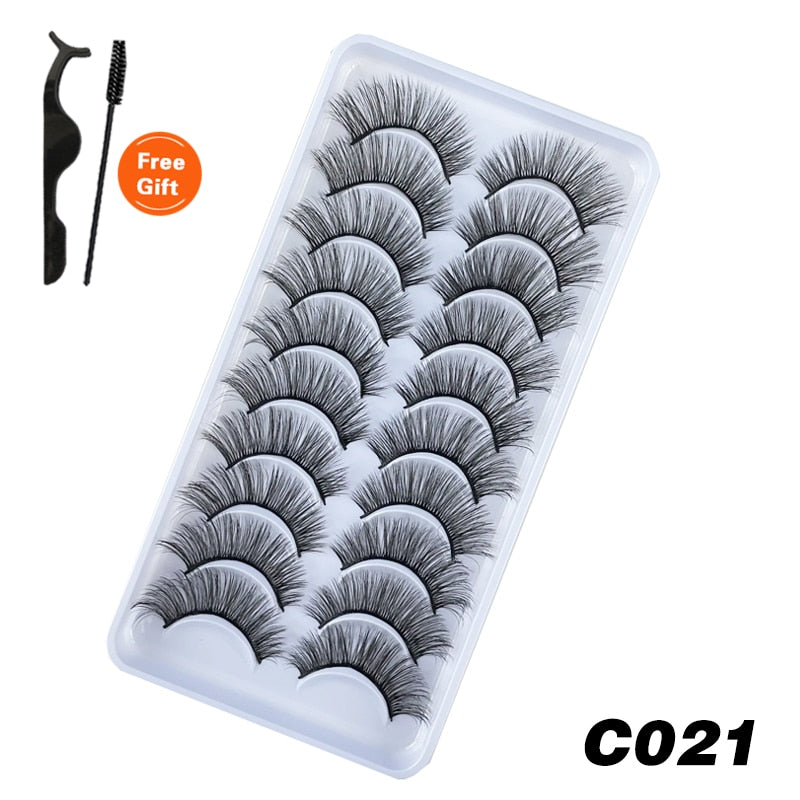 6 Pairs 3D Natural Mink Lashes for naturally enlarged lashes