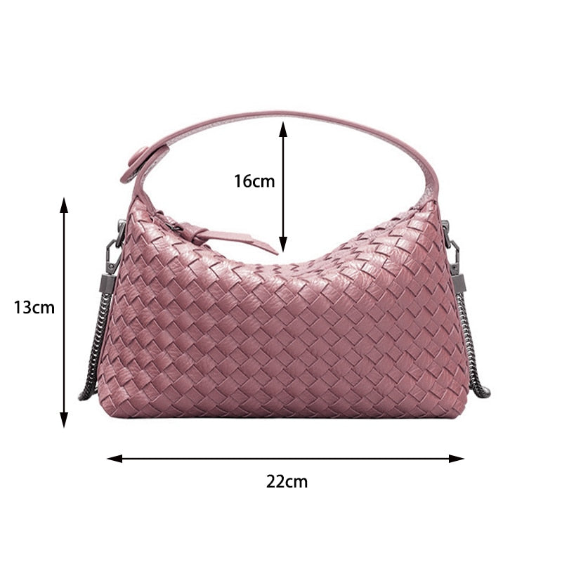 Women's Weave Totes Shoulder Bag Luxury Designer Fashion Crossbody Ladies High-Quality Purses Mobile Phone Bags 2023 NEW